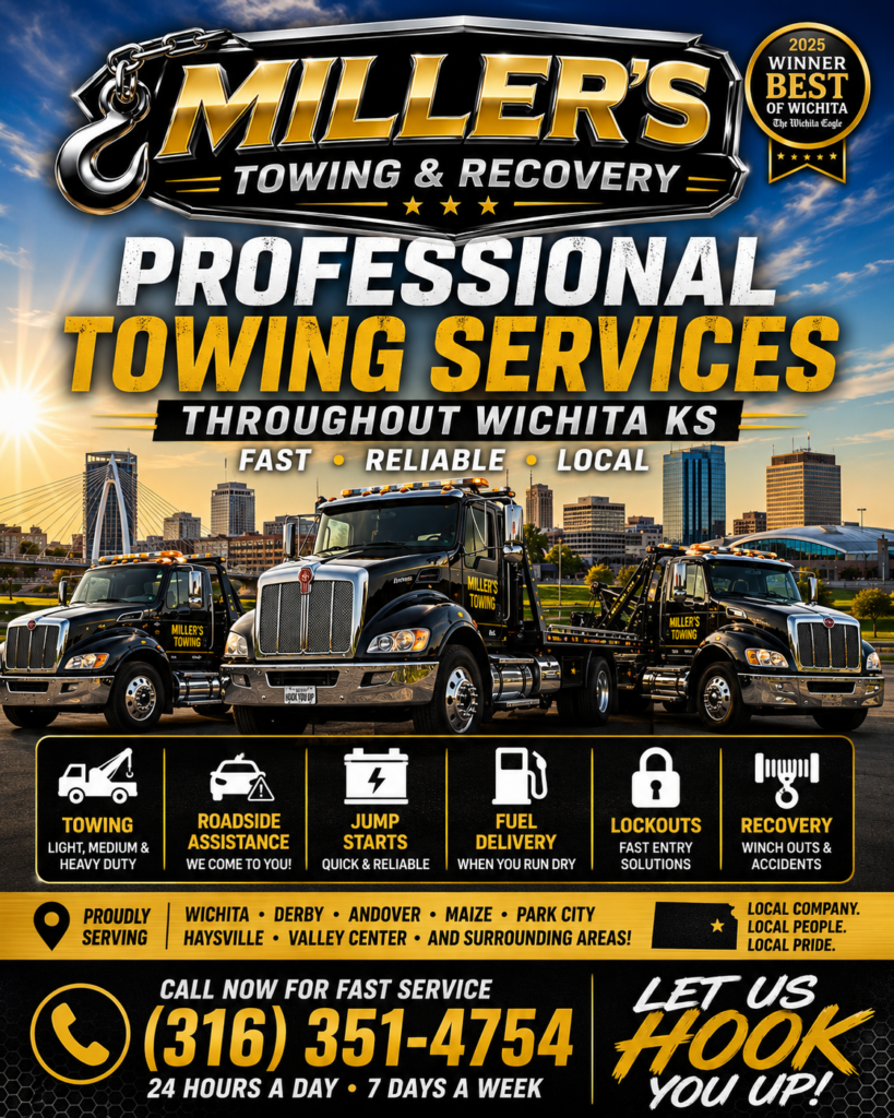 2Professional Towing Services Available Throughout Wichita KS